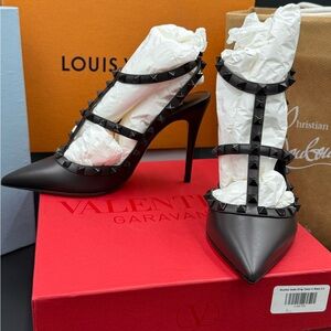 Valentino Black Rockstud Heels